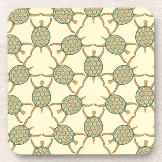 Turtle pattern coaster (Front)