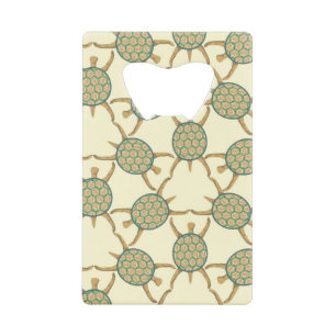 Turtle pattern credit card bottle opener