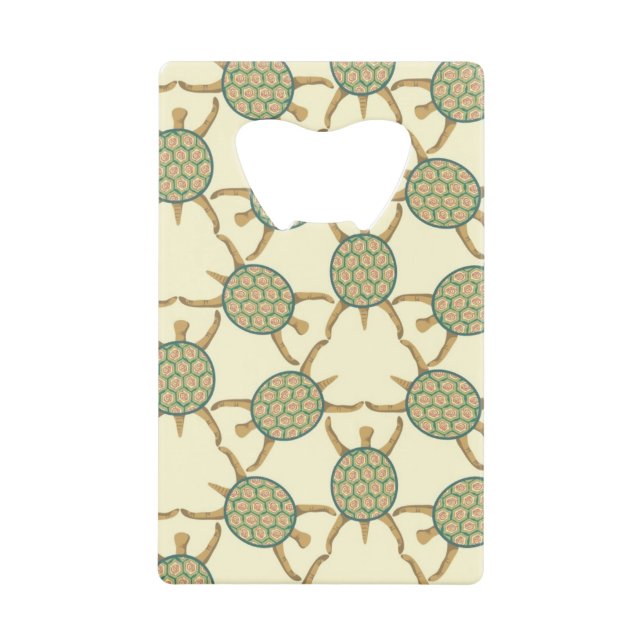 Turtle pattern credit card bottle opener (Front)
