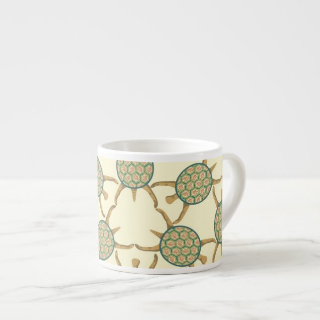 Turtle pattern espresso cup (Front Right)