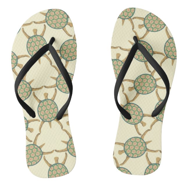 Turtle pattern flip flops (Footbed)
