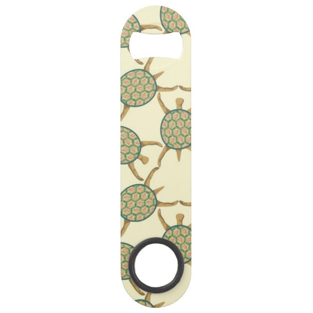 Turtle pattern speed bottle opener (Front)