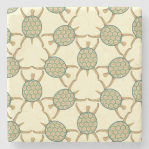 Turtle pattern stone coaster