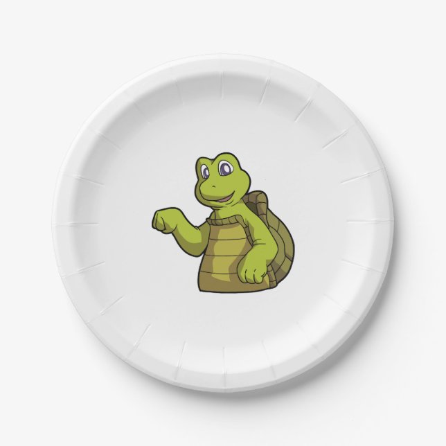 Turtle pet  turtle animals gift paper plate (Front)