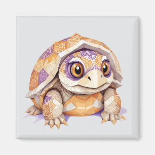 Turtle Playful Adorable Fun Animal Colourful Joyfu Magnet