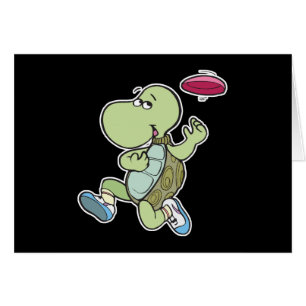 turtle playing frisbee