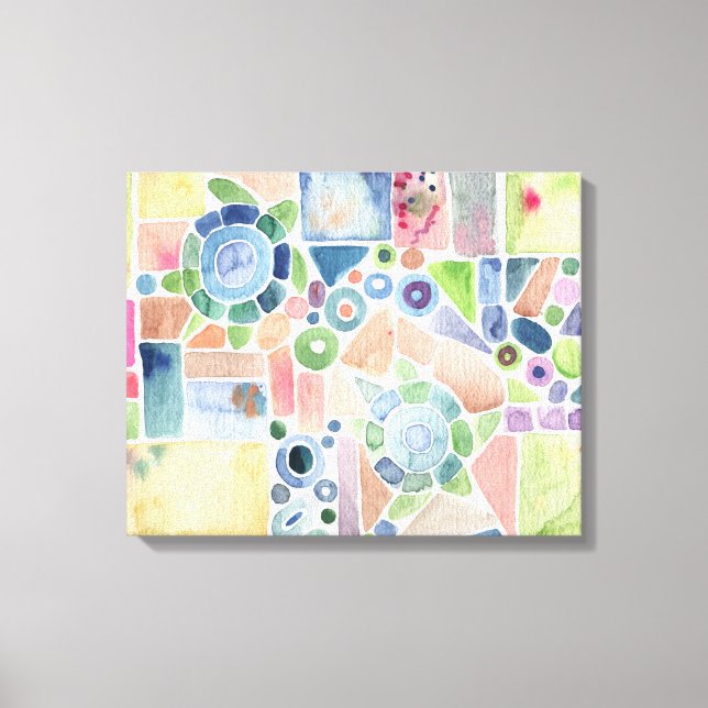 Turtle Pond Watercolor painting on Canvas (Front)