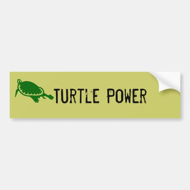 Turtle Power Bumper Sticker (Front)