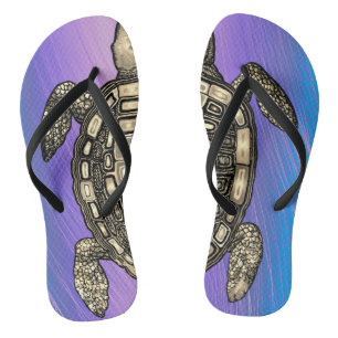 Turtle power flip flops