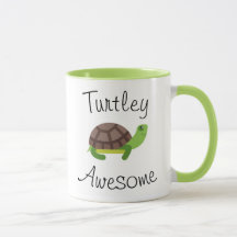 Turtle Pun Green Mug