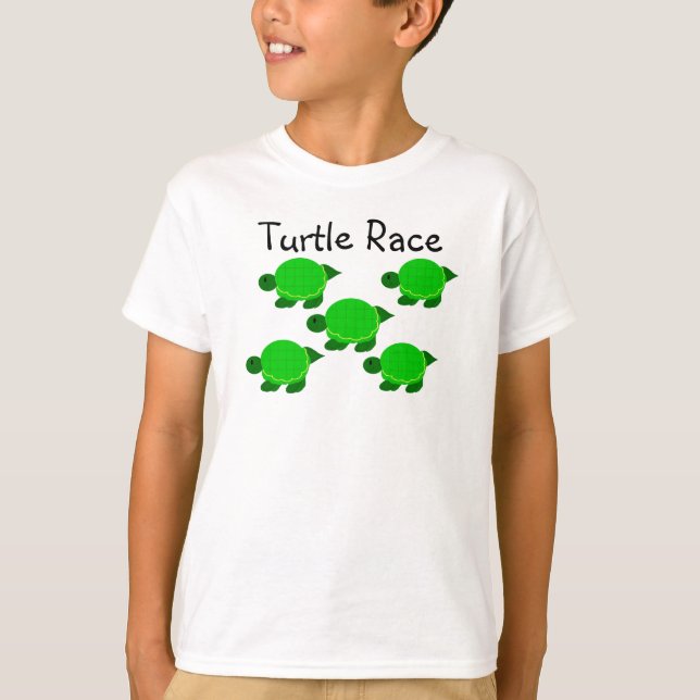 Turtle Race Green Turtle T-Shirt (Front)