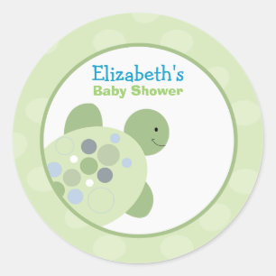 Turtle Reef Round Custom Favour Sticker