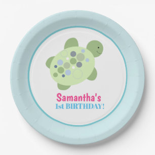 Turtle Reef Sea Turtle Birthday Paper Plate