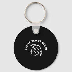Turtle Rescue Squad Quote - Sea Turtle Graphic Keychain