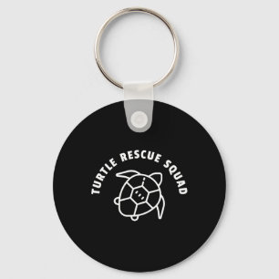 Turtle Rescue Squad Quote - Sea Turtle Graphic Keychain