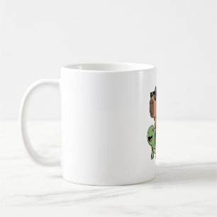 Turtle Ride Capybara, Funny Capybara Coffee Mug