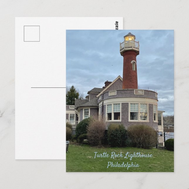 Turtle Rock Lighthouse Philadelphia Postcard (Front/Back)