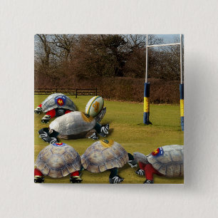 Turtle Rugby 2 Inch Square Button