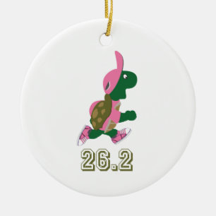 Turtle Runner 26.2 Ceramic Ornament