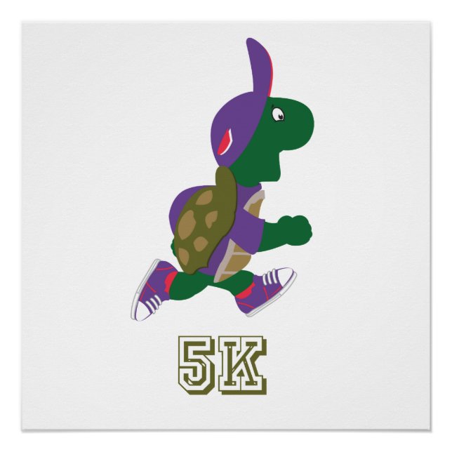 Turtle Runner 5K - Purple Poster (Front)