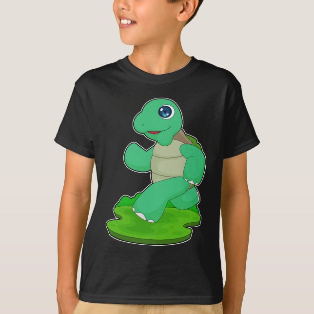 Turtle Runner Running Sports T-Shirt (Front)