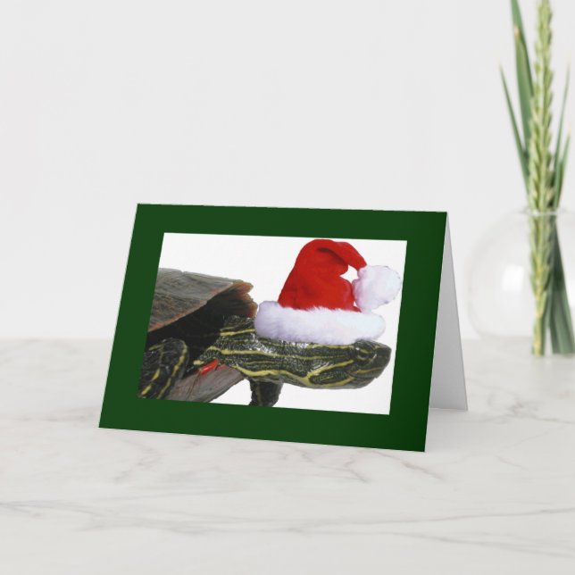 Turtle Santa Holiday Card (Front)