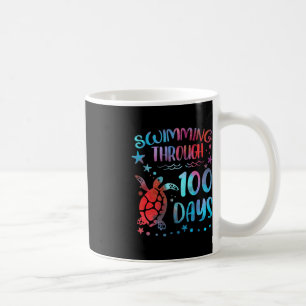 Turtle Sea Swimming Through 100 Days Of School Tea Coffee Mug