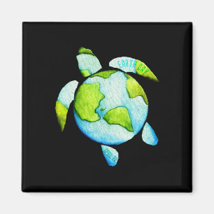 Turtle Sea Turtle Planet April 22 Earth Day Save T Magnet