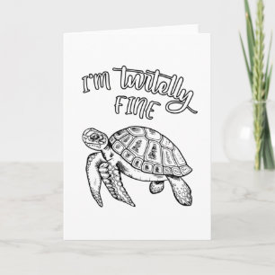 Turtle Sea Turtles Ocean Sealife Cute Animal Gift Card