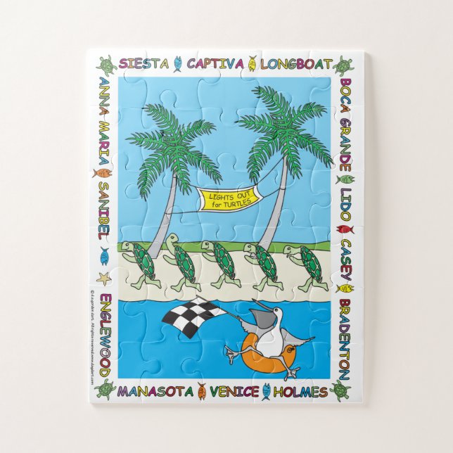 Turtle Season 11X14 BIG Piece Puzzle (Vertical)