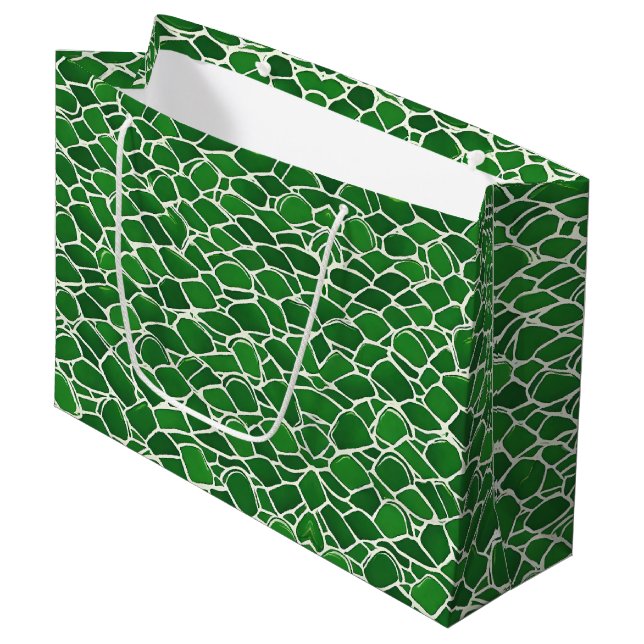 Turtle Shell Pattern Large Gift Bag (Front Angled)