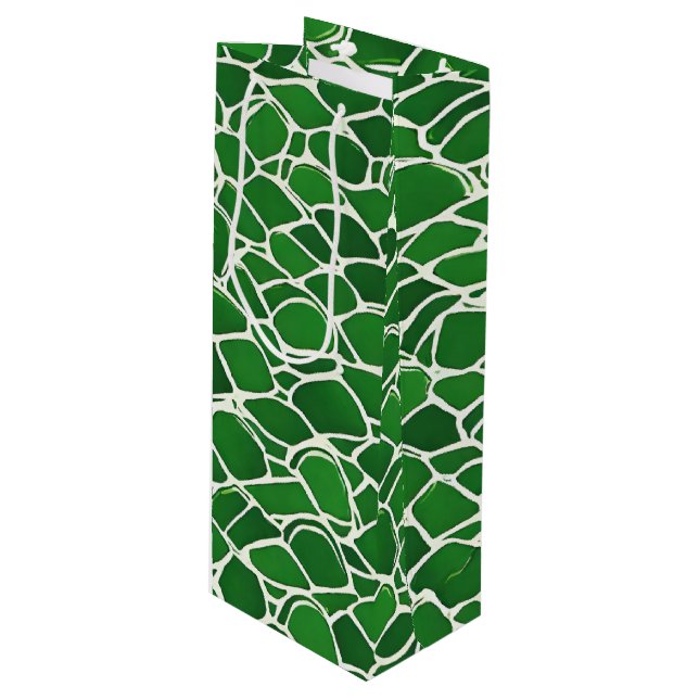 Turtle Shell Pattern Wine Gift Bag (Front Angled)