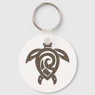 Turtle-shell-print Keychain