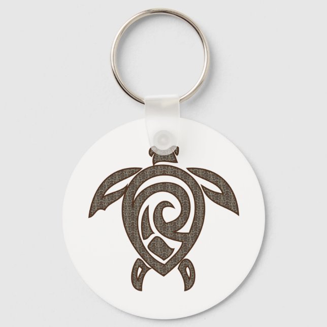 Turtle-shell-print Keychain (Front)