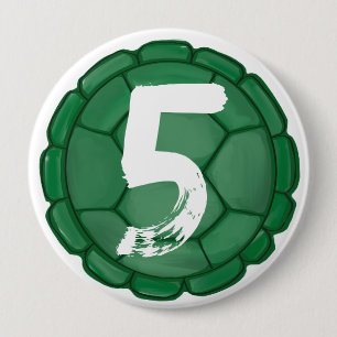 Turtle Shell Sea Theme Birthday Boy Birthday Girl 4 Inch Round Button
