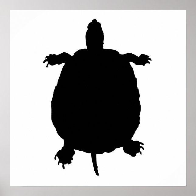 Turtle Silhouette Poster (Front)