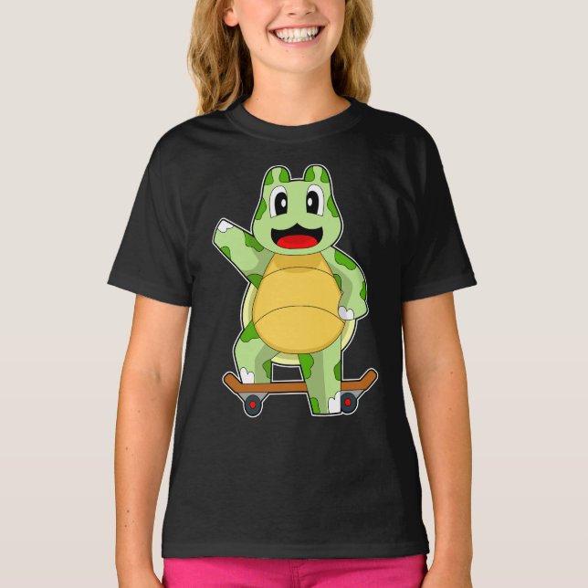 Turtle Skater Skateboard T-Shirt (Front)