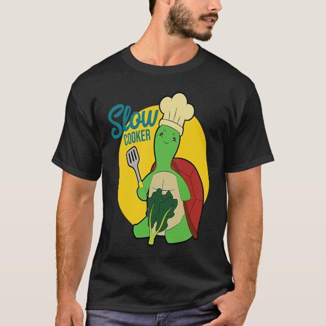 Turtle Slow Cooker Chef Turtle T-Shirt (Front)