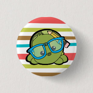 Turtle Smarty 1 Inch Round Button