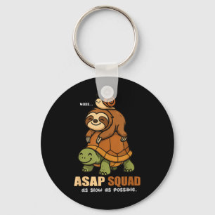 Turtle Snail Sloth Asap Squad Slow Animal Lover Bo Keychain