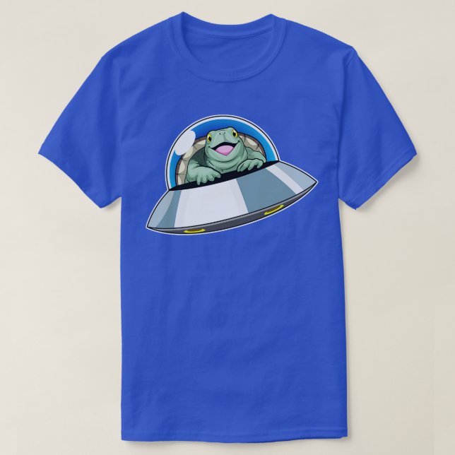 Turtle Spaceship Space T-Shirt (Design Front)