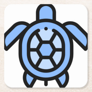 Turtle Square Paper Coaster