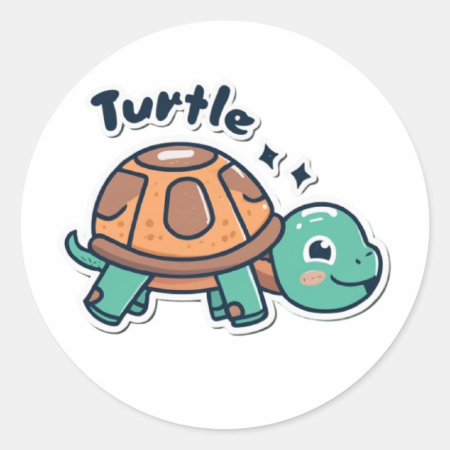 Turtle sticker design. (Front)