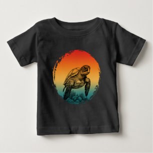 turtle summer ocean sunset  baby T-Shirt