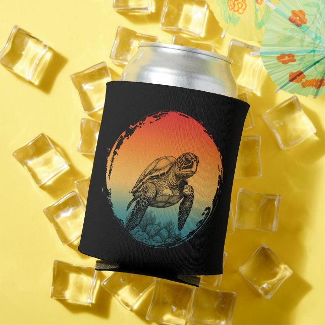turtle summer ocean sunset  can cooler (In Situ Summer)