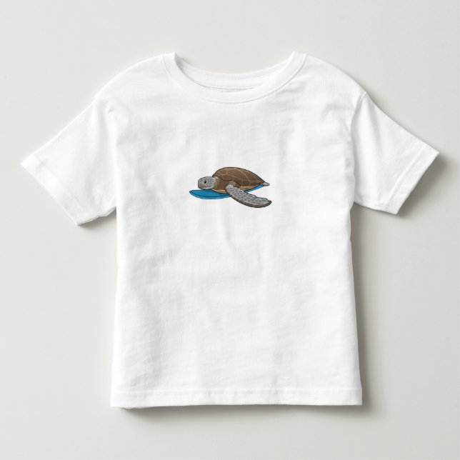 Turtle Surfer Surfboard Toddler T-shirt (Front)