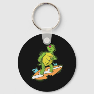 Turtle Surfing Reptiles Water Ck Cover Keychain
