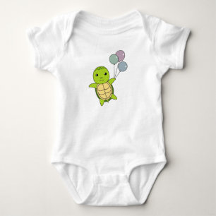 Turtle Sweet Animal Flies Balloons Children Baby Bodysuit
