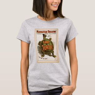 Turtle Theatre Vintage Book Cover T-Shirt