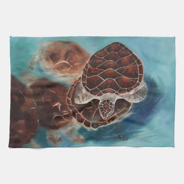 Turtle Time Kitchen Towel (Horizontal)